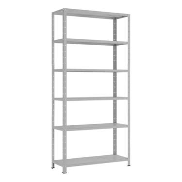 Imagem de Estante de Aço Galvanizado com 6 Prateleiras | Estante Organizadora Multiuso Reforçada para Casa e Comércio(Galvanizado)