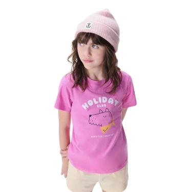 Imagem de Blusa Hering Infantil Menina Manga Curta Com Estampa-Feminino