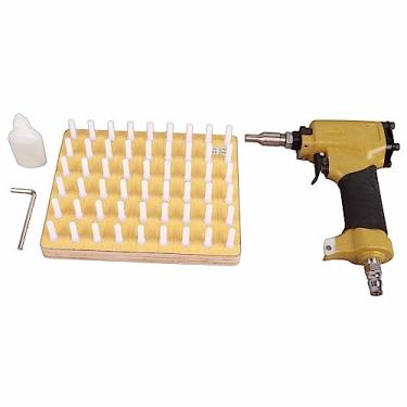 Imagem de Pistola pneumática de tachinha, pistola de prego decorativa movida a ar, ferramenta de pistola de acabamento, liga de alumínio, leve para móveis estofados, carpintaria (06h30)
