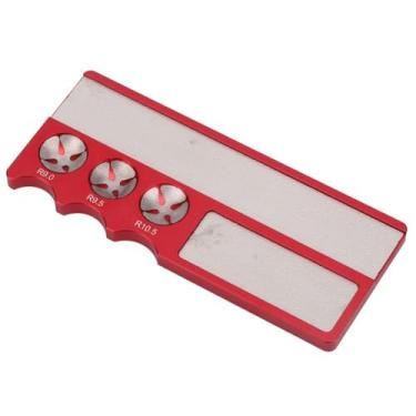 Imagem de Chiffonade Ferramenta modelador de ponta de taco de bilhar 4 em 1 – Ferramenta de reparo de ponta de taco de sinuca para manutenção de taco de bilhar, portátil 12 x 5 cm (vermelho)