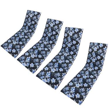 Imagem de Colchonete Almofadado Espreguiçadeira Kit 4Unid Folha Azul - DreamInbo