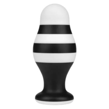 Imagem de Plug Anal Com Listras 17 X 7,4Cm Brinquedo Anal Plug Erótico Grande De Silicone PL114