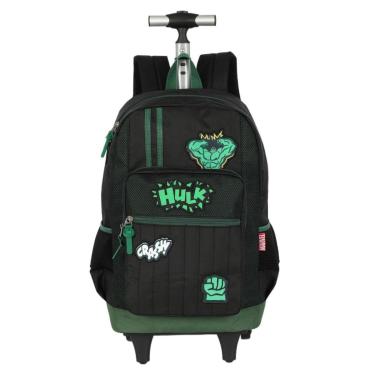 Imagem de Mochila Rodinha Escolar Menino Hulk Capitao America Avengers-Masculino