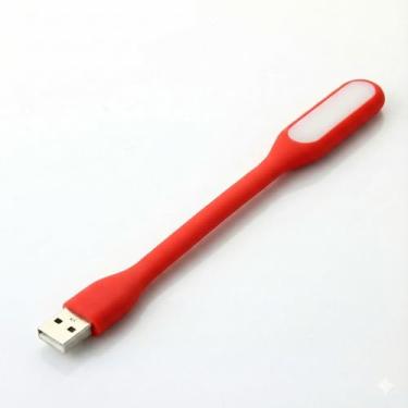 Imagem de Mini Lanterna Luminária Led USB Portátil Notebook Leitura Flexível Azul Branco Preto (Vermelho)