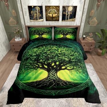 Imagem de Castle Fairy Jogo de cama com árvore da vida, estilo exótico, boêmio, todas as estações, aconchegante, conjunto de edredom para decoração de quarto, decoração de quarto, presentes de festival