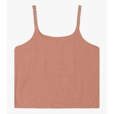Imagem de Blusa de Alça Linho Strong Feminina Endless Marrom, P, Marrom