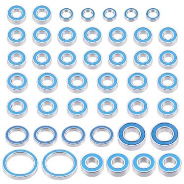 Imagem de Peças de carro RC compatíveis com Traxxas para Summit 1/10 RC peças de modificação de atualização de carro 45 peças cubos de roda eixo rolamento selado de borracha