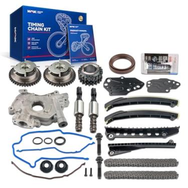 Imagem de KAX Kit de corrente de distribuição do motor com bomba de óleo para Ford F150 F250 F350 Super Duty 2005-2010 5.4L, Expedition 2005-2014, Lincoln Mark LT 2006-2008, Navigator 2005-2014, OEM # 5L3Z-6268