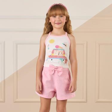 Imagem de Blusa Infantil Regata Estampada Gelato Bichinhos Mon Sucré-Feminino