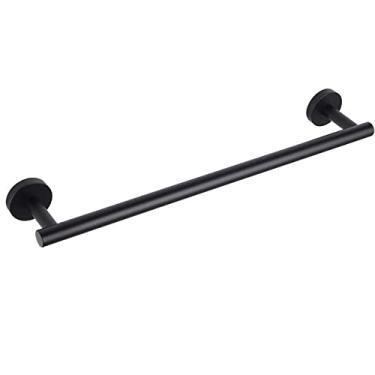 Imagem de Conjunto de acessórios de banheiro preto suporte de toalha de parede anel de aço inoxidável suporte de rolo de papel higiênico, barra de toalha, 1