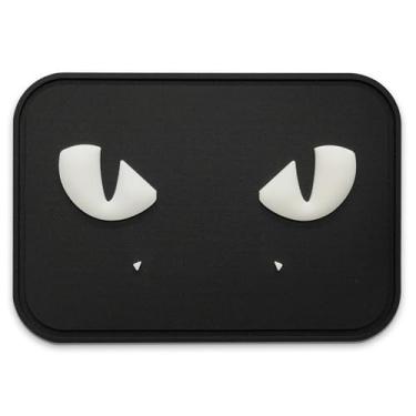 Imagem de Jestik Patch de PVC, adesivos engraçados que brilham no escuro, remendo de moral tático militar com fecho de , adesivos para mochilas, uniformes militares, jeans, jaquetas, coletes e mais - olhos de