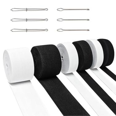 Imagem de Bandas elásticas para costurar cordão ferramenta de rosquear faixa elástica larga elástico para costura fita Bodkin ferramenta de costura tecido moletom com capuz fio fio fio malha