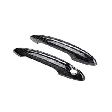 Imagem de Maçaneta externa preta com aparência de fibra de carbono para carro acabamento adesivo para mini para Cooper S (R50 R52 R53 R55 R56 R57) (aparência de fibra de carbono)