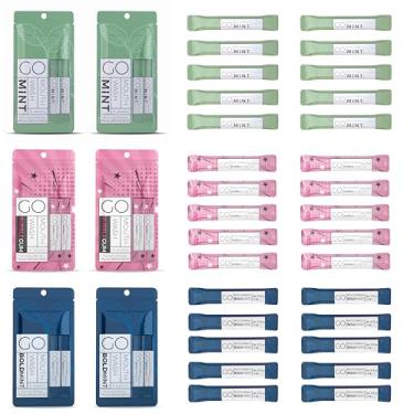 Imagem de Pacotes de enxaguante bucal Bold Mint GO tamanho viagem - pacotes individuais de mini enxaguante bucal a granel - Artigos de higiene de tamanho perfeito para viagens para banheiros de hóspedes
