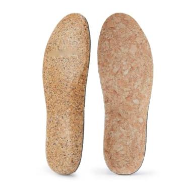 Imagem de THJKUPO Palmilha de cortiça com pé plano e arco alto, palmilha acolchoada em arco de valgo palmilha esportiva unissex (37-38)