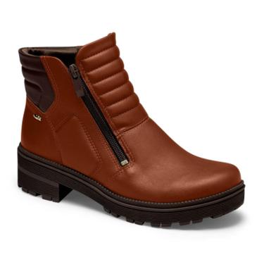 Imagem de Bota Feminina Biker Cano Curto Conhaque Chocolate Dakota G9563-0003