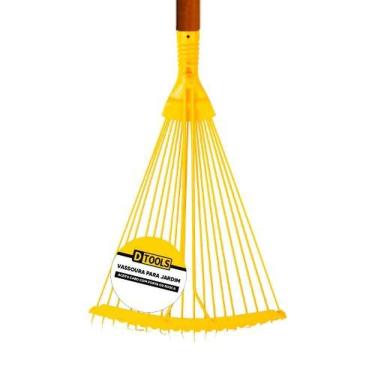 Imagem de Vassoura Aço Arame 18 Dentes Com Cabo Para Jardim - Dtools 21626