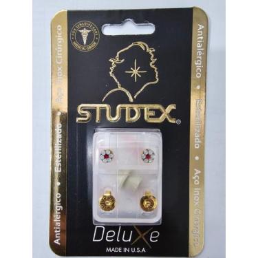 Imagem de Brinco deluxe - daisy cristal rubi dourado ld6297y - STUDEX