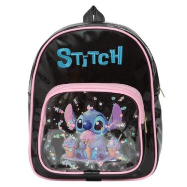 Imagem de Mochila Infantil Menina Stitch Costas Passeio Creche Tam P - Plike