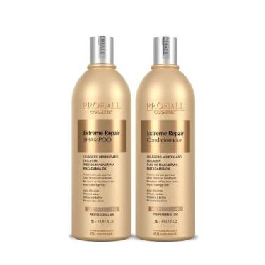 Imagem de Kit Profissional Extreme Repair Shampoo 1L, Condicionador 1L - Prohall