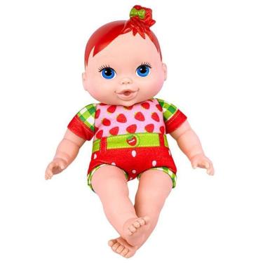 Imagem de Boneca Infantil Com Mamadeira Sweet Aroma Morango 36,4 Cm