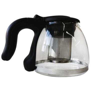 Imagem de Chaleira de vidro com infusor de plástico 900ml - Rio de Ouro