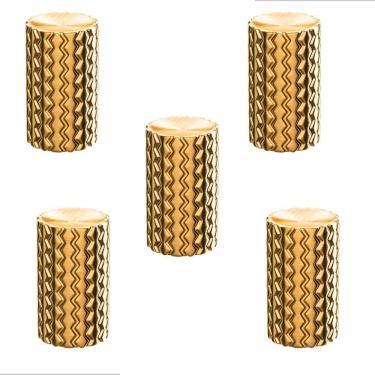 Imagem de Kit 5 Puxador Zigrinato Il1780 18X30 Ponto Bronze Esc