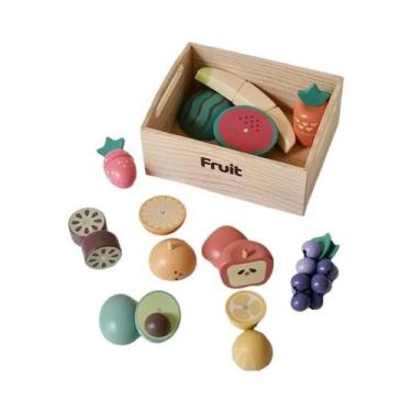 Imagem de Conjunto De Cozinha De Brinquedo De Madeira Para Crianças Com Acessóri