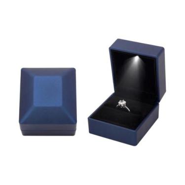 Imagem de Caixa De Anel Com Luz LED Vermelha, Presente Luxuoso Para Proposta De 