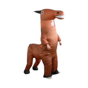 Imagem de Fantasia Inflável De Cavalo Adulto Para Halloween, Carnaval, Festa, Ma