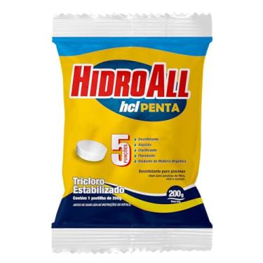 Imagem de HidroAll Cloro para piscinas hcl Penta pastilha 200g