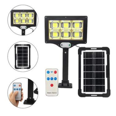 Imagem de Luminária Solar Quadrada 300W com Controle Remoto - Nilo-imports