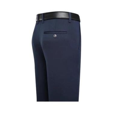 Imagem de Calças Masculinas De Verão Finas, Casuais Para Negócios, Elásticas, Co