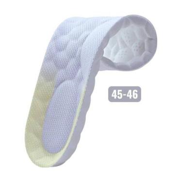 Imagem de Palmilha Unissex Esportiva Reforçada Cinza Nº 45-46 Confortável Ajustá