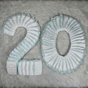 Imagem de Kit 20 Fraldas Descartáveis Boneca Bebê Mamãe Reborn