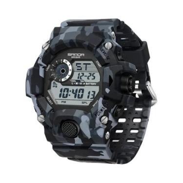 Imagem de Relógio Esportivo Digital Masculino À Prova d'Água Com Camuflagem Mili