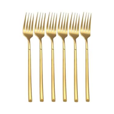 Imagem de Conjunto De Talheres De Aço Inoxidável Dourado 30 Peças, Lavável Na Má