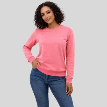 Imagem de Blusão Feminino Moletom Básico Malwee, P, Rosa