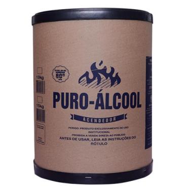 Imagem de Álcool Gel Acendedor Barrica 13Kg Rechaud Churrasqueira Lareira - Puro