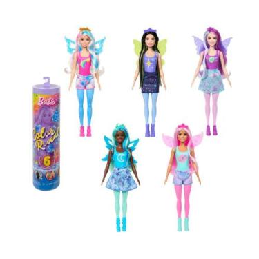 Imagem de Barbie Color Reveal 6 Surpresas Boneca Galáxia Arco-Íris HJX61 Mattel