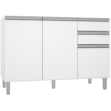 Imagem de Balcão para Cozinha Evidence Sem Tampo 3 Portas 2 Gavetas 120cm Polima