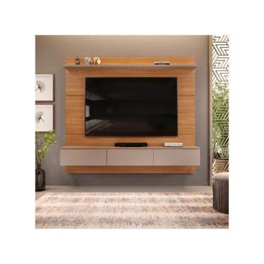 Imagem de Painel para TV até 65" DJ Móveis Mateo, Carvalho Nobre e Griz