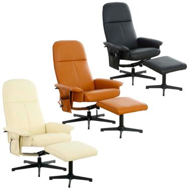 Imagem de Poltrona Reclinável Massageadora Aquecimento Apoio Pés Cadeira Papai Relaxante Importway Iwm02