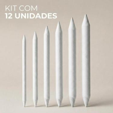 Imagem de Conjunto 12 Esfuminhos Instrumento Para Técnicas Integradas Fusão De L