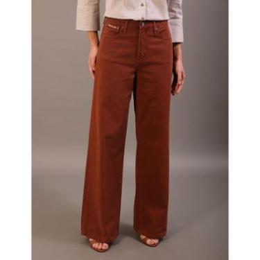 Imagem de Calça Color  Wide Leg 5 Pockets  Ferrugem-Feminino