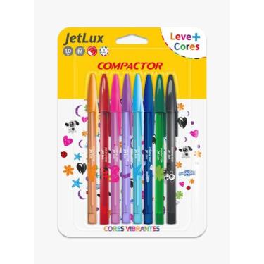 Imagem de Caneta Esferográfica Jet Lux Blister com 8 cores Compactor