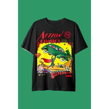 Imagem de Camiseta DC Comics Superman Action Comics, PP, Preto