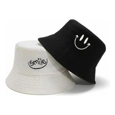 Imagem de Chapéu Bucket Cata ovo Smile Dupla Face Algodão Reversível Luke Sports