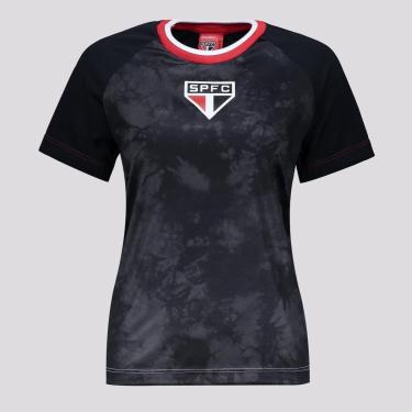 Imagem de Camisa São Paulo Trança Feminina Preta-Feminino