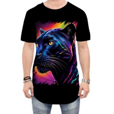 Imagem de Camiseta Longline Pantera Ondas Magnéticas Vibrante 3 - Kasubeck Store